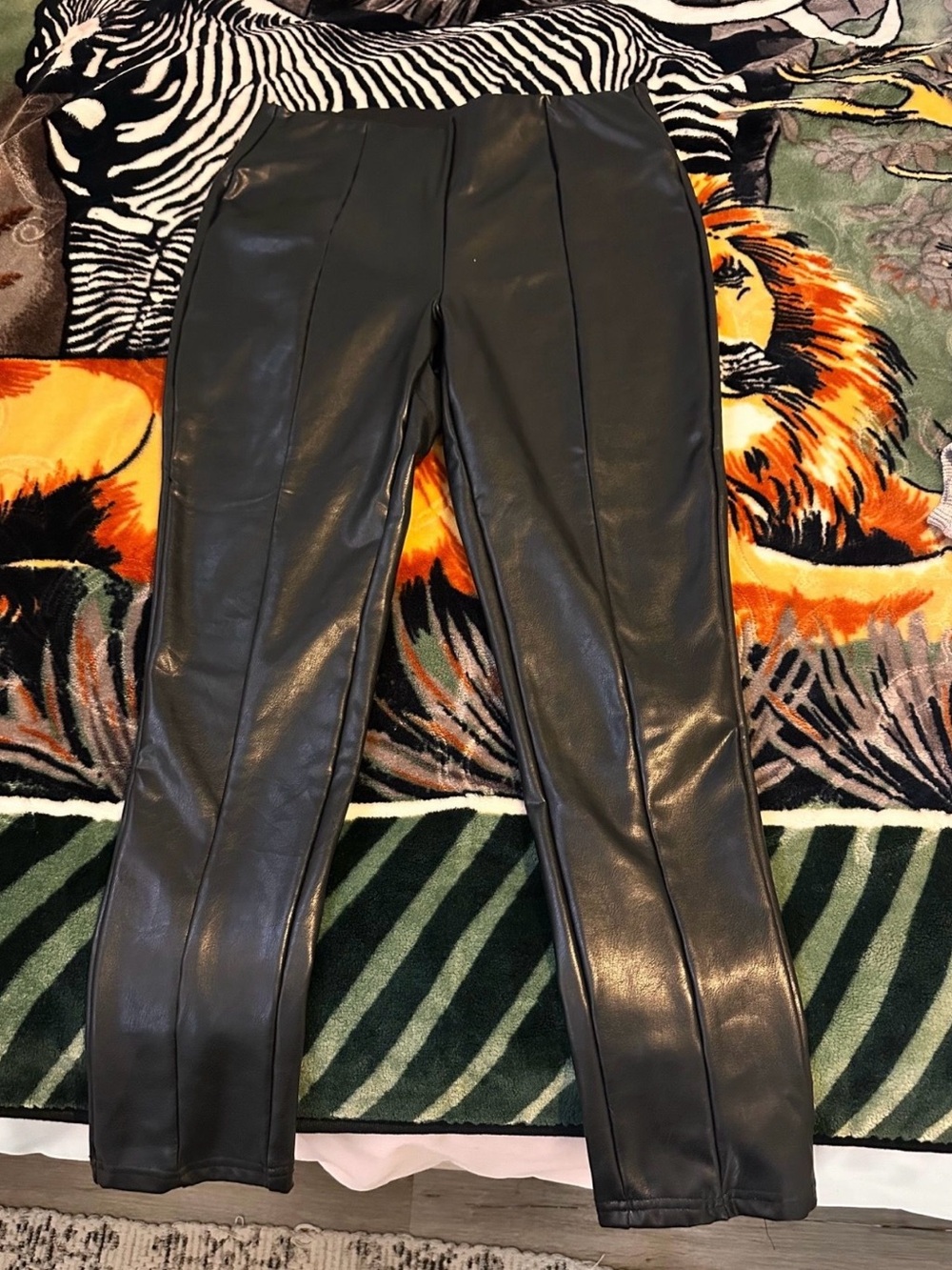 Women’s Black Faux Leather Pants